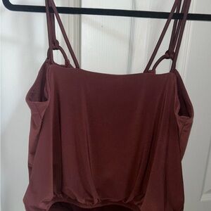 Express Brown Crop Camisole Tank Top